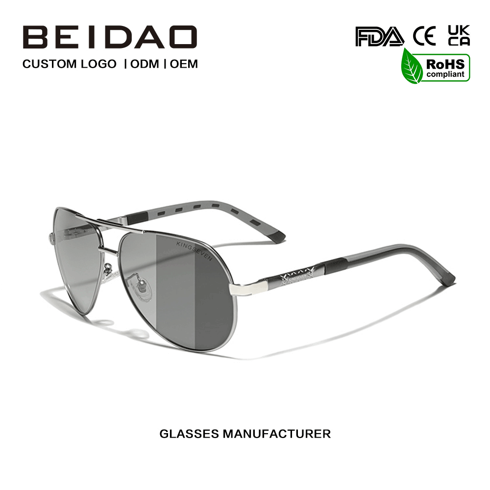 2026 Designer na Alloy Frame na nagbabago ng kulay na UV400 Fashion Sunglasses