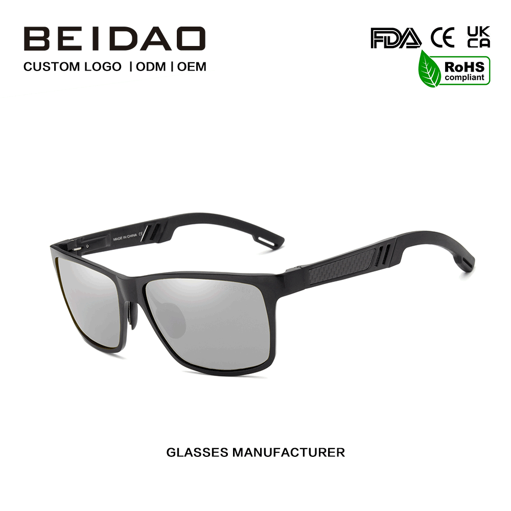 Designer Polarized Rectangular Outdoor Sunglasses Para sa Babaeng Lalaki