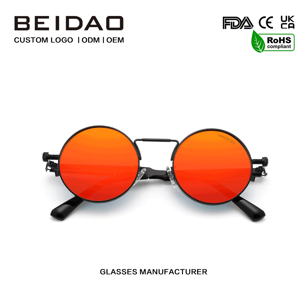 Designer na Red UV400 Protection Polarized Metal Frame Sunglasses