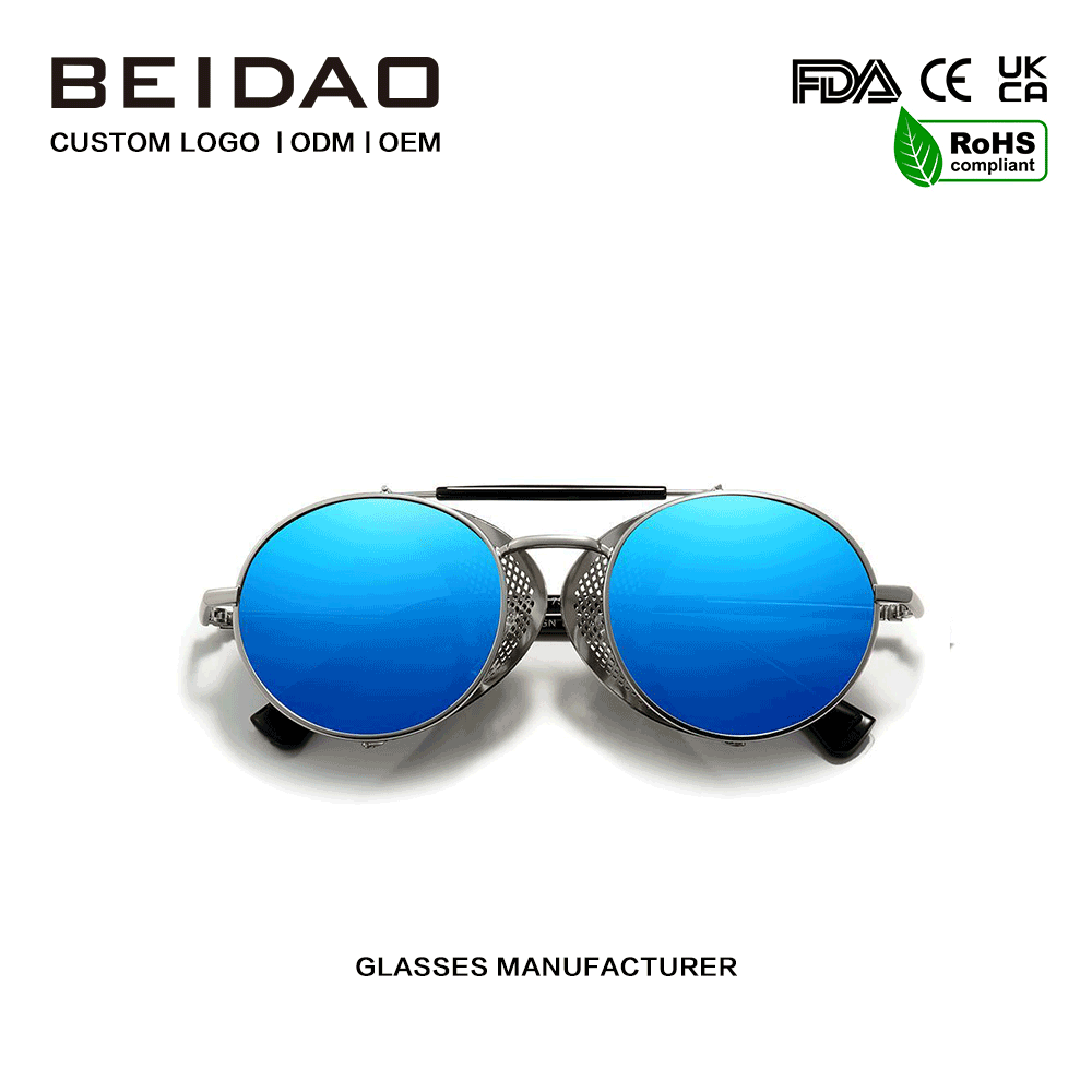 Designer Round Alloy Frame Fashion Glasses