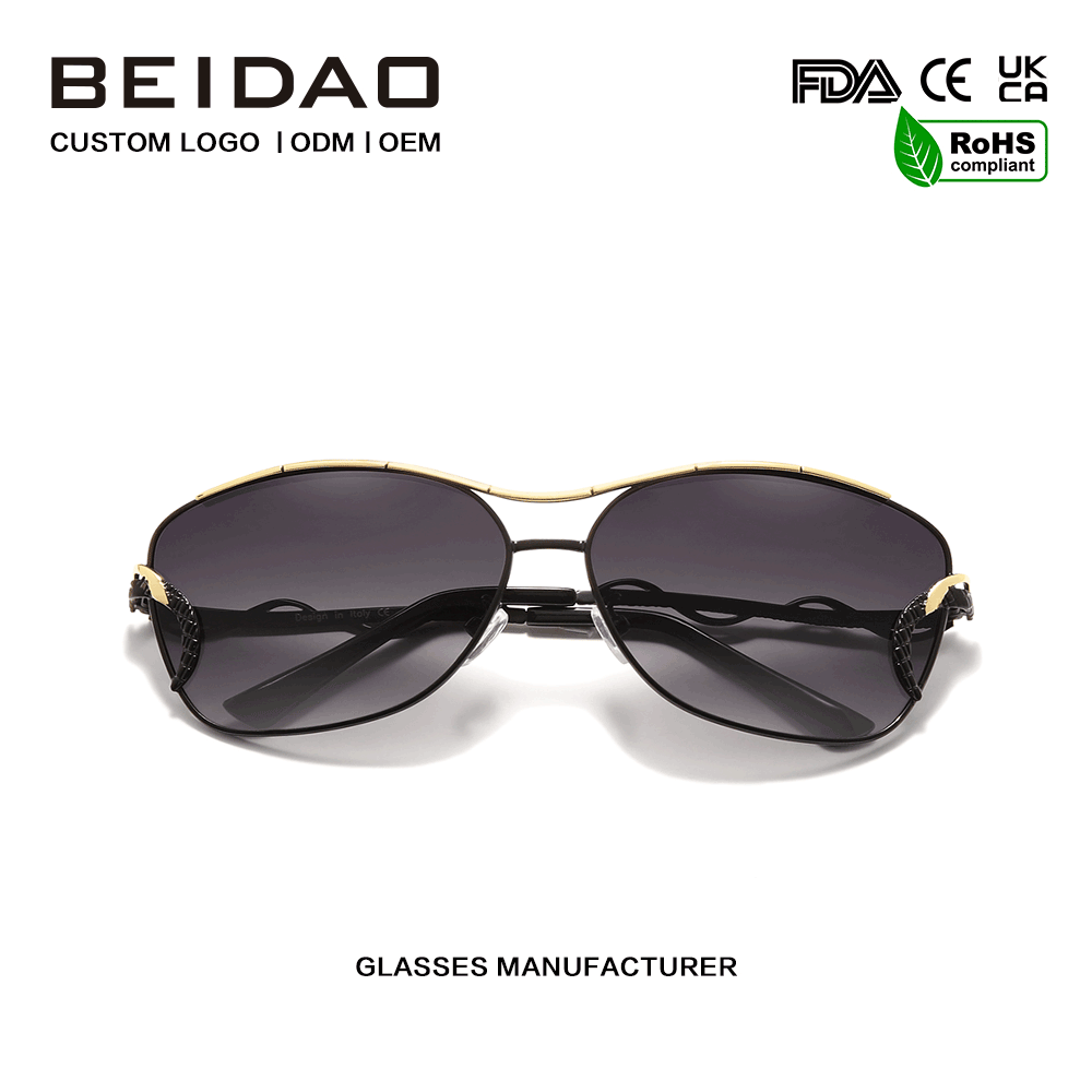 Elegant Vintage Full Rim Gradient Polarized Sunglasses