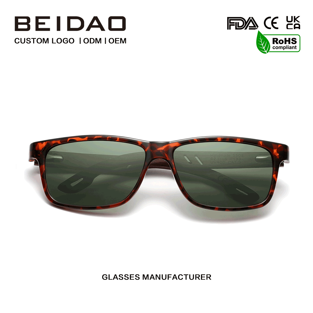 Para sa Unisex Walnut TR90 Frame Polarized Sunglasses Driving