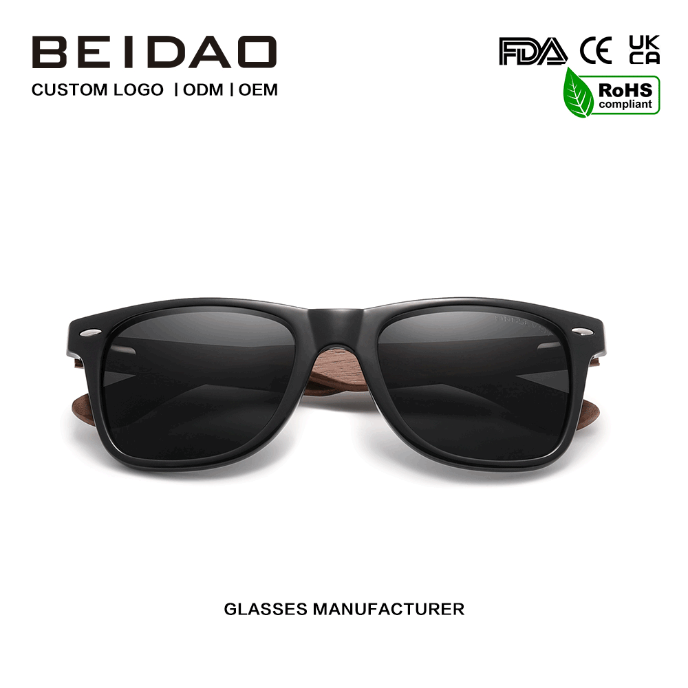 Handmade Black Walnut Polarized UV400 Protection Sunglasses