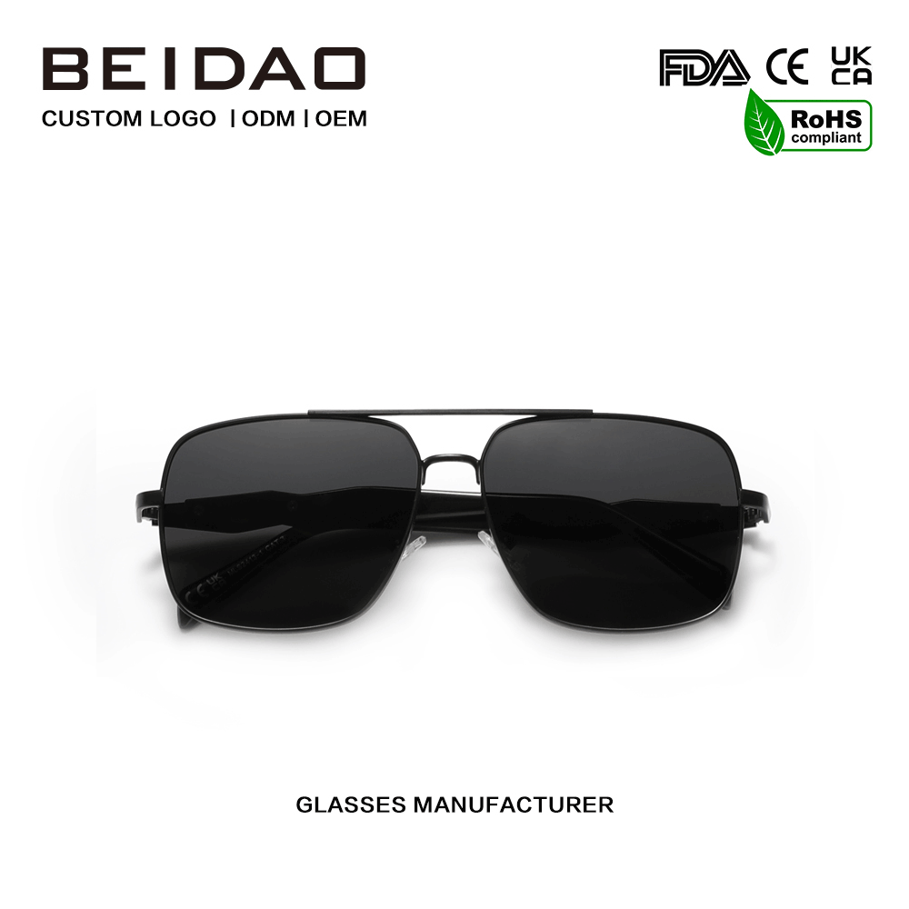 De-kalidad na Metal Alloy Frame UV400 Anti-Radiation Sunglasses