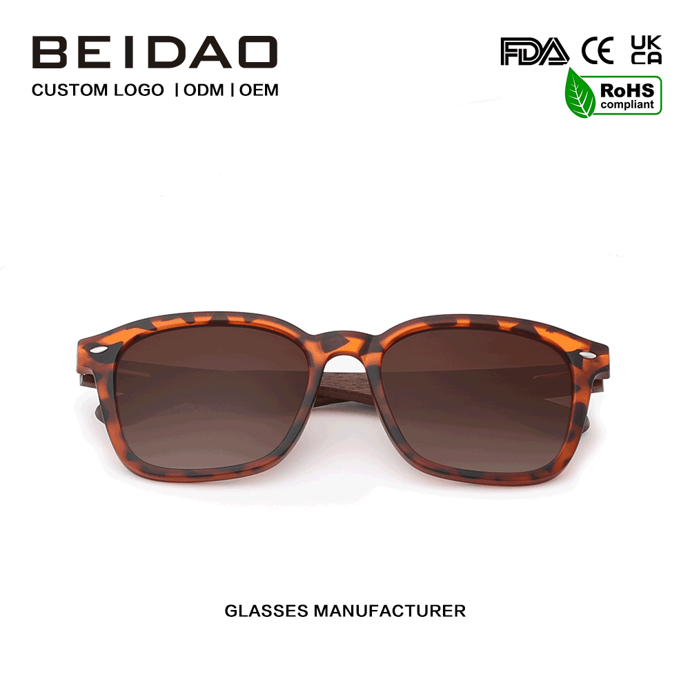 High Quality Wlanut Wooden TR90 Frame Polarized Sunglasses