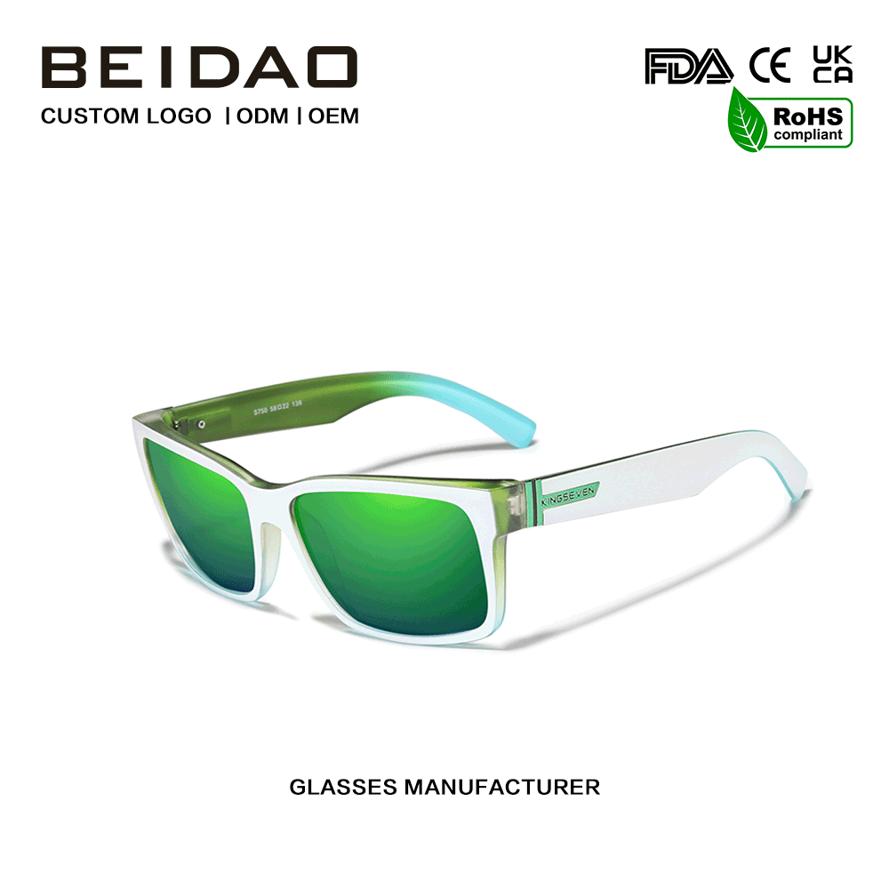 Hot Selling Fashion Polarized Green Mirro Lenses Sunglasses