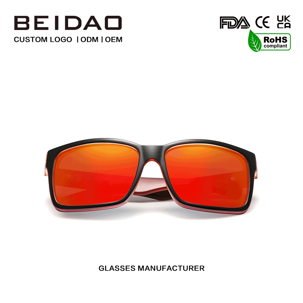 Hot Selling Fashion Polarized Red Mirro Lenses Sunglasses