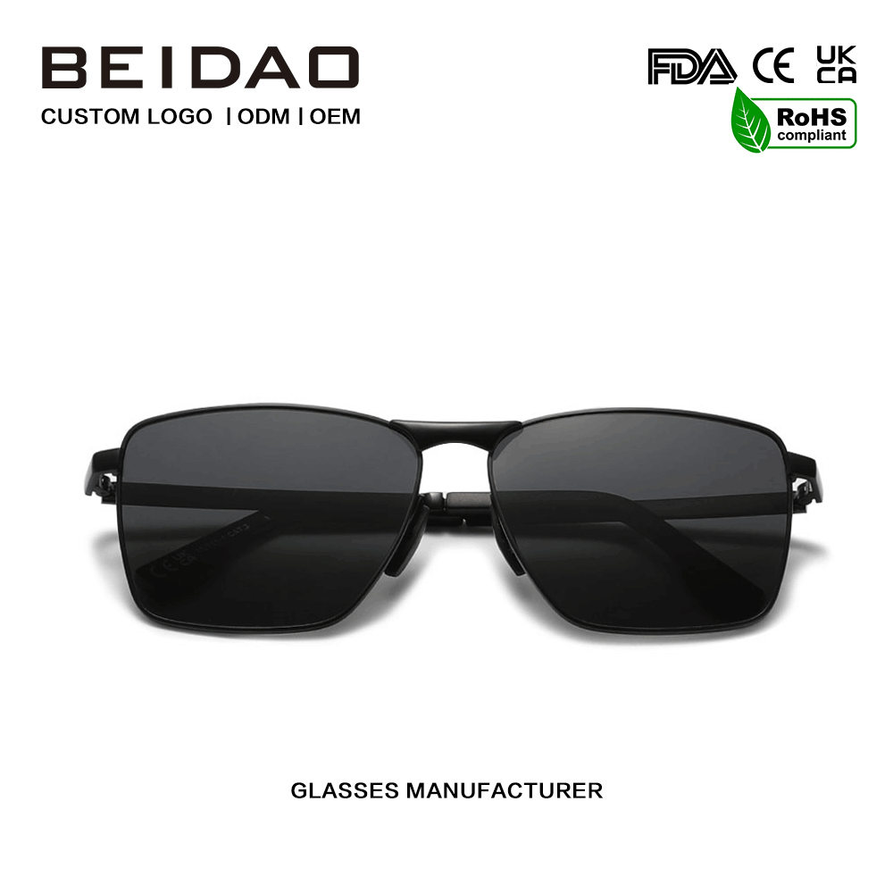 Luxury Alloy Square UV400 Polarization Sunglasses