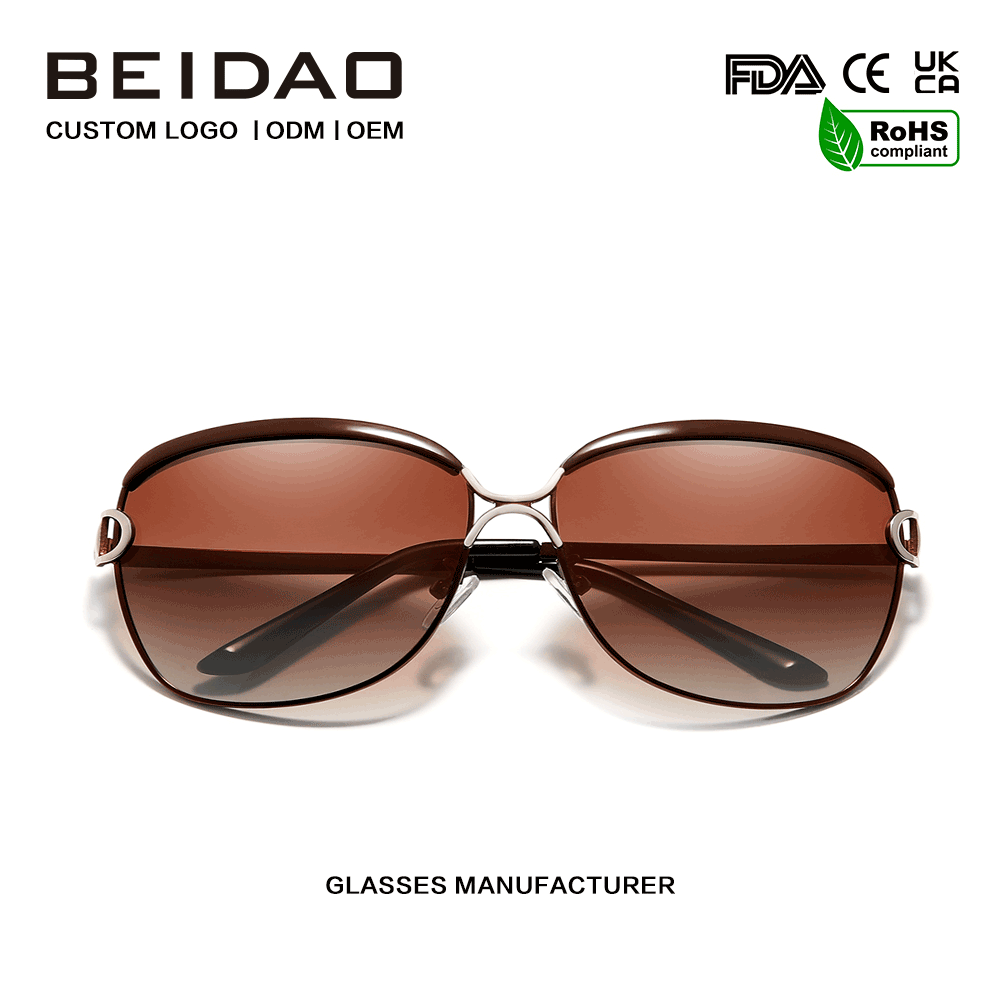Luxury Oversized Polarized Gradient Sunglasses para sa Babae
