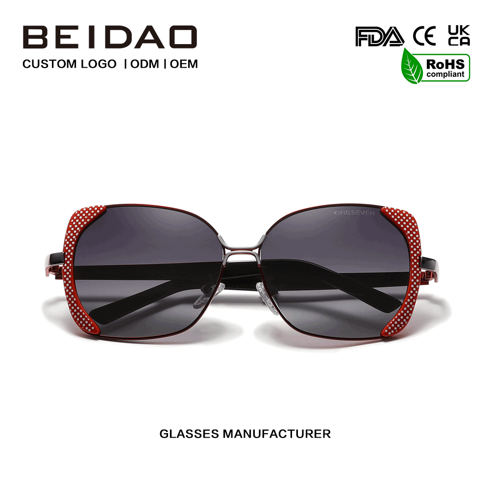 Luxury Oversized Polarized Gradient Sunglasses para sa Babaeng Lalaki