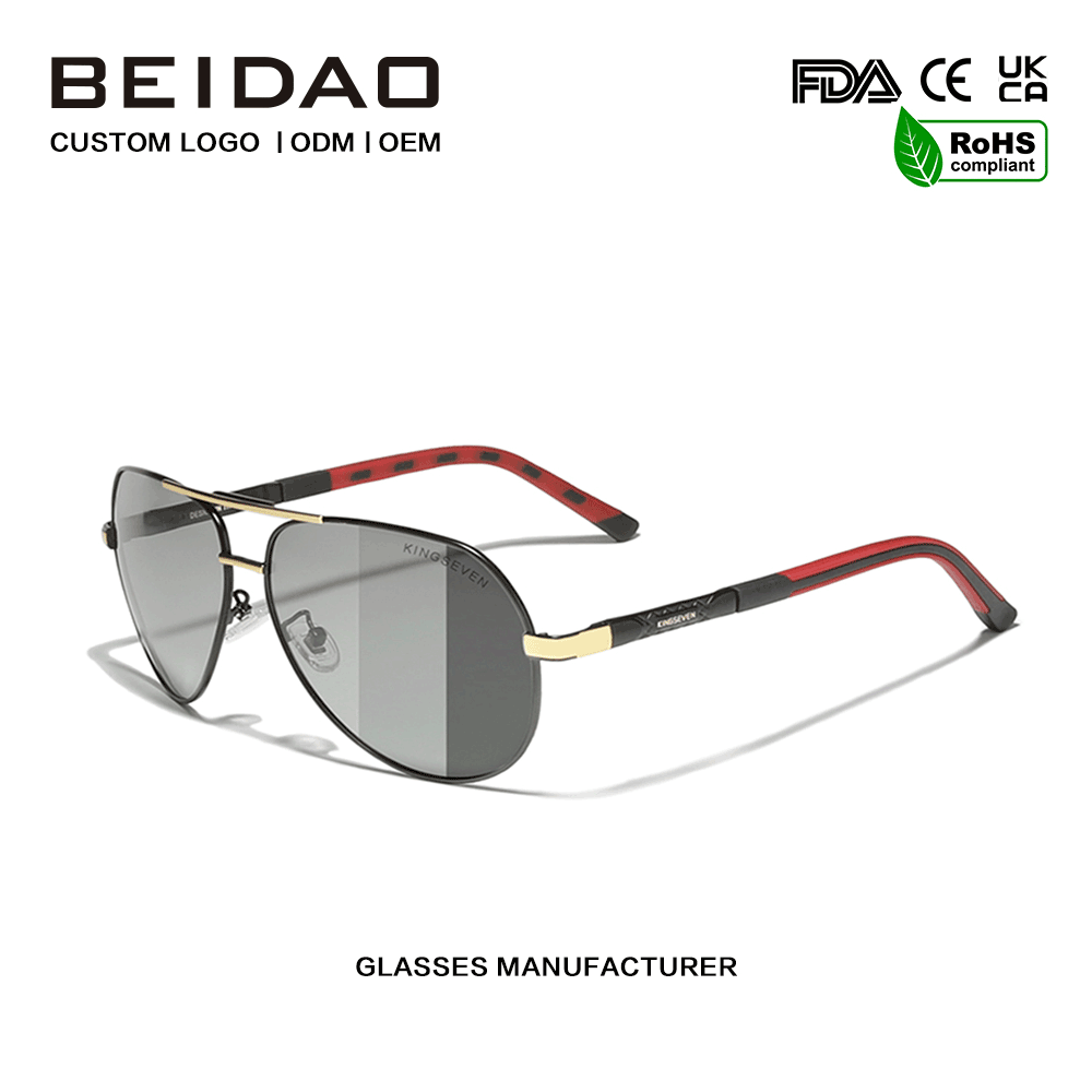 Marangyang Panlalaking UV400 Fashion Alloy Frame Sunglasses