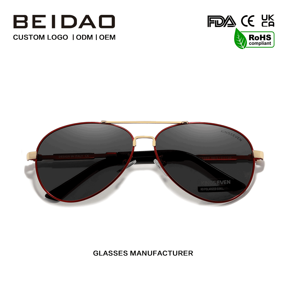 Panlalaking Polarized Aluminum Full Rim Sunglasses na may Proteksyon ng UV400
