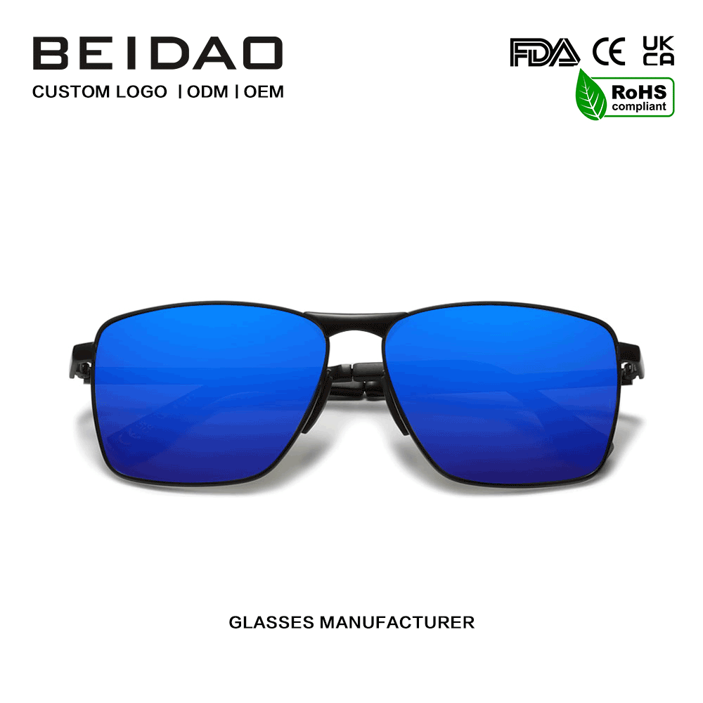 Modernong Blue Rectangular UV400 Polarization Sunglasses
