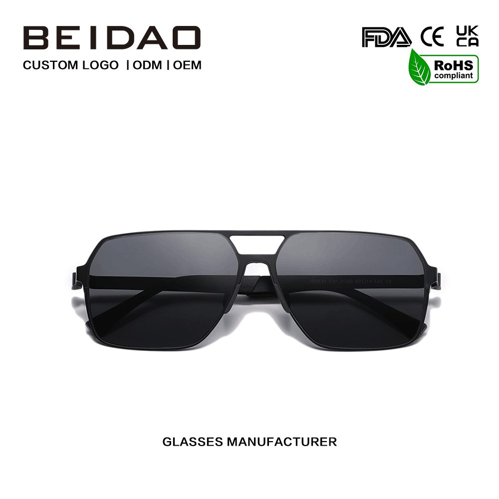 Modern Durable Stainless Oversized Square Sunglasses