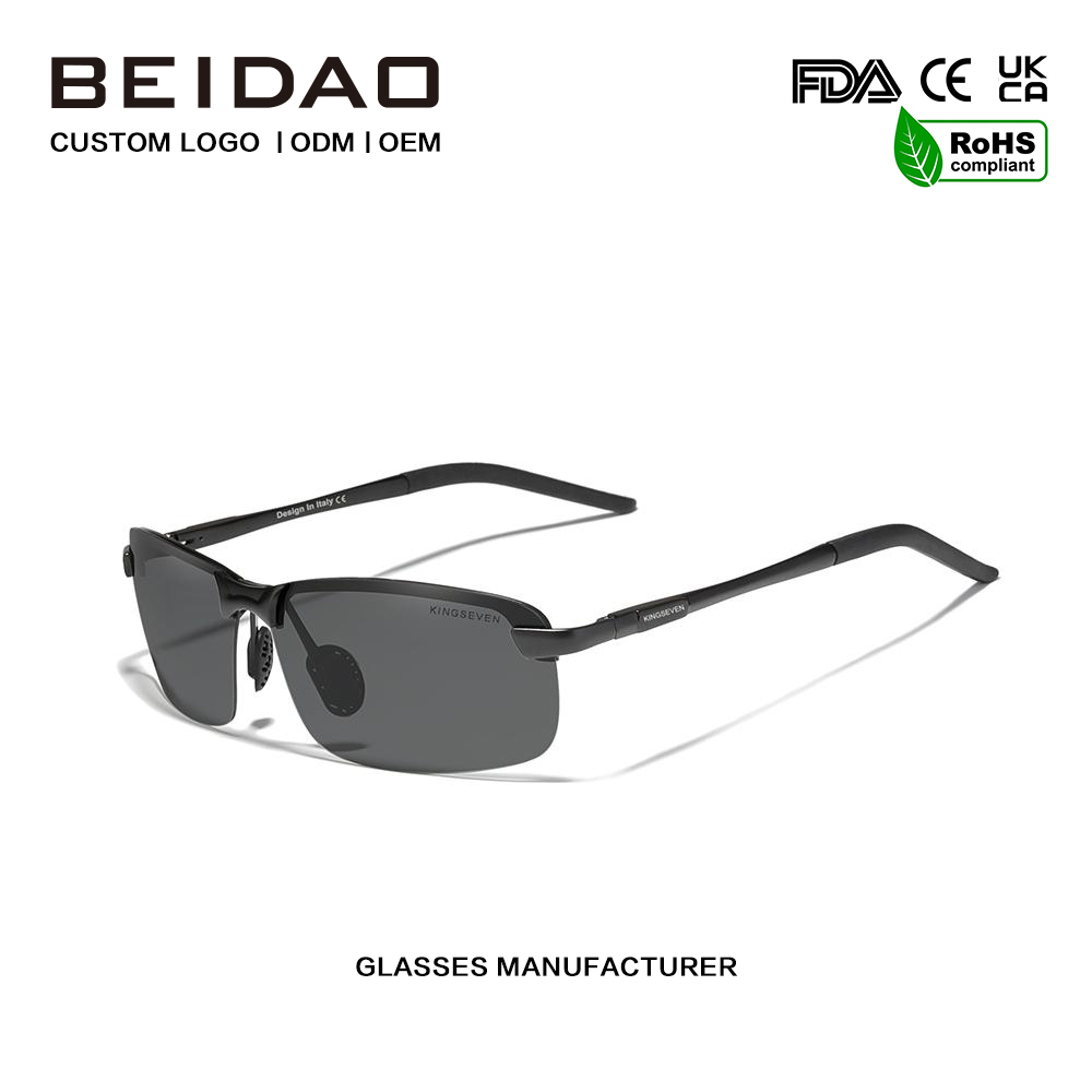 Modern Fashion Alloy Polarized Sunglasses para sa Babaeng Lalaki