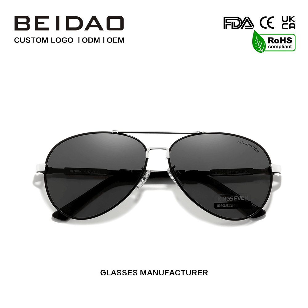 Polarized Aluminum Full Rim Sunglasses na may Polycarbonate Lens