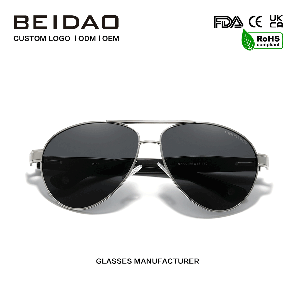 Polarized UV400 Protection Stainless Wire-Core Temples Sunglasses