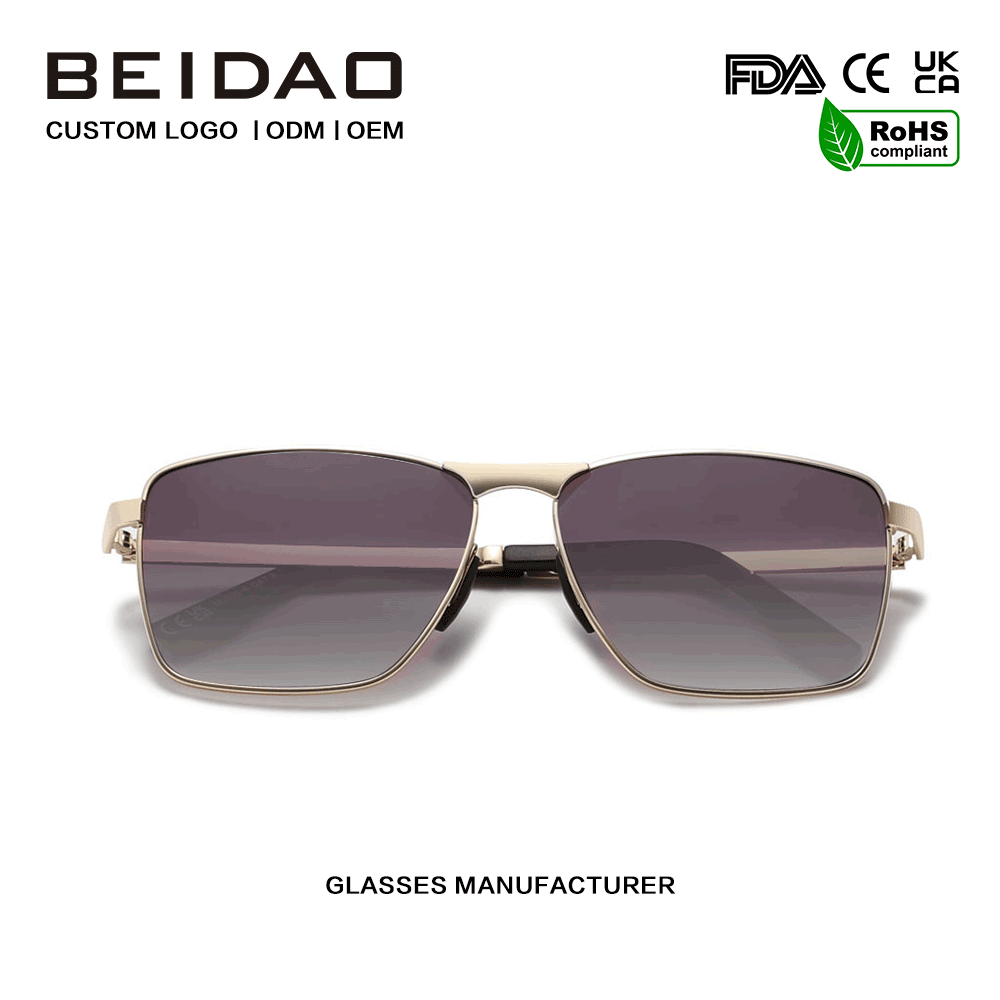 Vintage Gradient Rectangular UV400 Protection Sunglasses