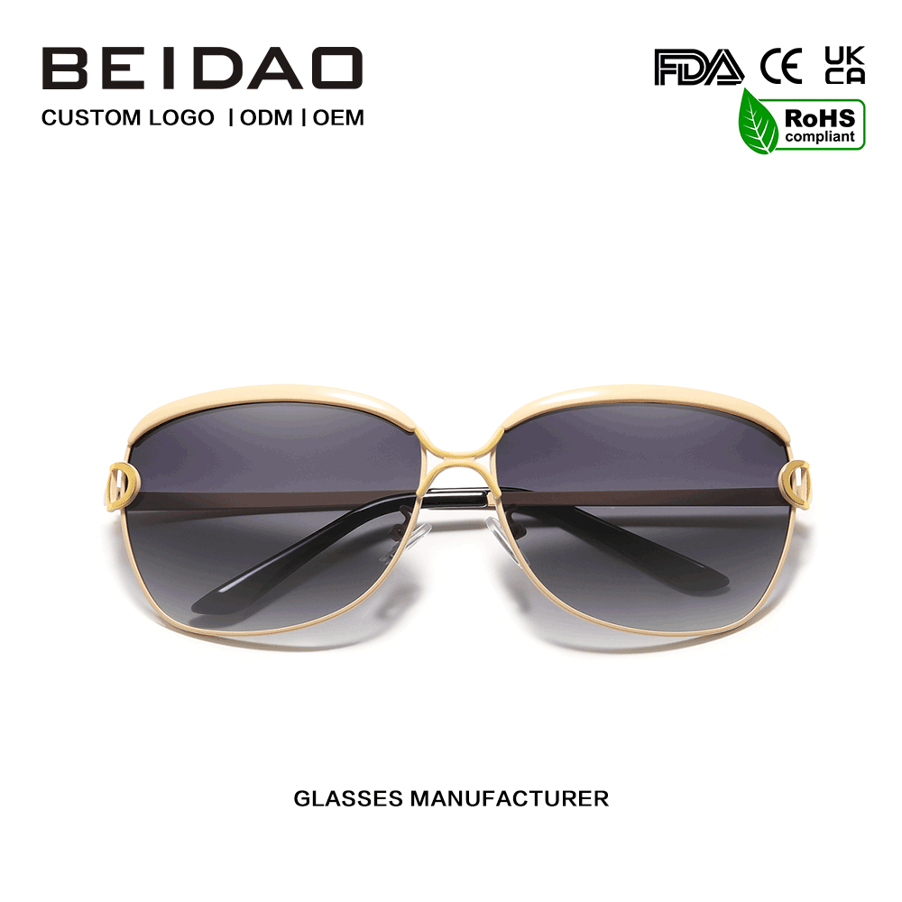 Pambabaeng Retro Oversized Polarized Gradient Sunglasses